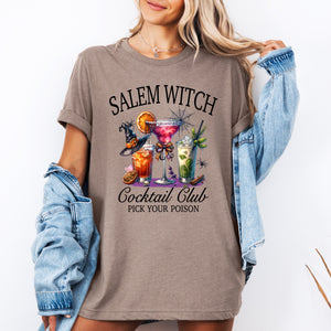 Salem Witch Cocktail Club Graphic Tee For Halloween Parties And Cocktail Lovers Everywhere — view 2