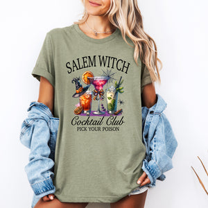 Salem Witch Cocktail Club Graphic Tee For Halloween Parties And Cocktail Lovers Everywhere — view 1
