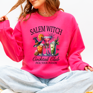 Salem Witch Cocktail Club Halloween Party Edition Retro Inspired Graphic Sweatshirt — view 5
