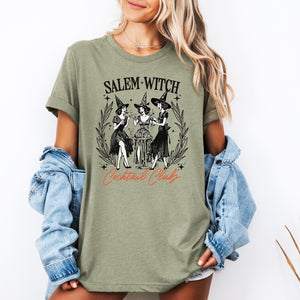 Salem Witch Cocktail Club Halloween Spooky Vintage Gothic Night Collectors Edition Limited Drop Graphic Tee — view 3