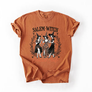 Salem Witch Cocktail Club All Hallows Eve Spooky Halloween Spirits Celebration Comfort Colors Tee — view 6