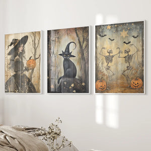 Witchy Halloween Fall Decor Modern Wall Art Print — view 6