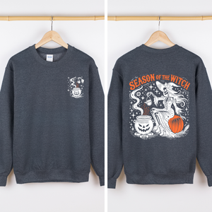 Season Of The Witch Night Of Horrors Vintage Halloween Limited Edition Sweatshirt — view 8