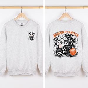Season Of The Witch Night Of Horrors Vintage Halloween Limited Edition Sweatshirt — view 2