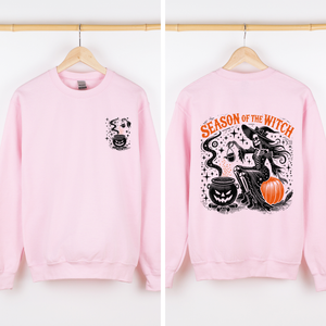 Season Of The Witch Night Of Horrors Vintage Halloween Limited Edition Sweatshirt — view 3