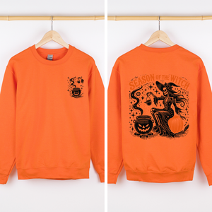 Season Of The Witch Night Of Horrors Vintage Halloween Limited Edition Sweatshirt — view 7