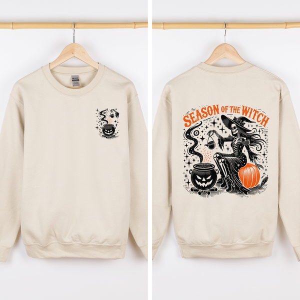Season Of The Witch Night Of Horrors Vintage Halloween Limited Edition Sweatshirt