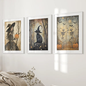 Witchy Halloween Fall Decor Modern Wall Art Print — view 7