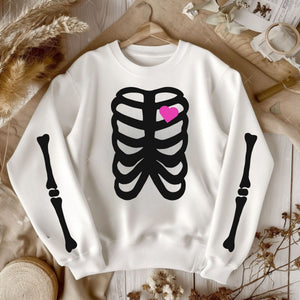 Skeleton Halloween Sweatshirt for Women – Spooky & Cozy Crewneck — view 1