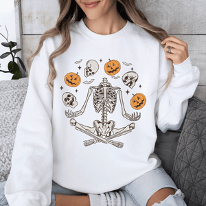 Skeleton, Juggling, Halloween, Jack-O-Lantern Sweatshirt — view 7