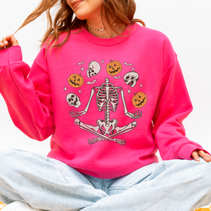 Skeleton, Juggling, Halloween, Jack-O-Lantern Sweatshirt — view 8
