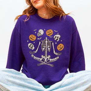 Skeleton, Juggling, Halloween, Jack-O-Lantern Sweatshirt — view 9