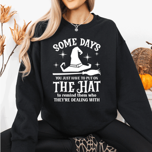 Some Days You Have To Put On The Hat Halloween Witch Cozy Spooky Ultra Sweatshirt — view 4