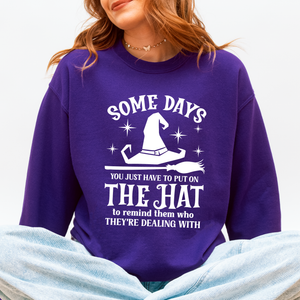 Some Days You Have To Put On The Hat Halloween Witch Cozy Spooky Ultra Sweatshirt — view 7