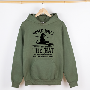 Season Of The Witch Retro Halloween Monster Artwork And Sassy Spooky Vibes Graphic Hoodie — view 3