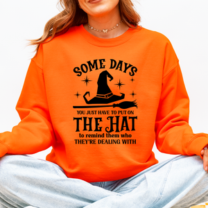 Some Days You Have To Put On The Hat Halloween Witch Cozy Spooky Ultra Sweatshirt — view 9