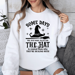 Some Days You Have To Put On The Hat Halloween Witch Cozy Spooky Ultra Sweatshirt — view 10