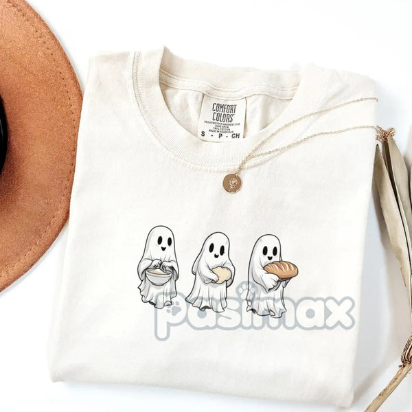 Sourdough Baker Ghost T-shirt – Halloween Homemaker Tee, Funny Sourdough Starter Shirt, Comfort Colors®