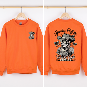 Spooky Bitch Social Club Skeleton Coquette Halloween Nightmare Graphic Sweatshirt — view 7