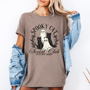 Spooky Cat Social Club Halloween Ghosts Witch Vintage Limited Edition Graphic Tee — view 2