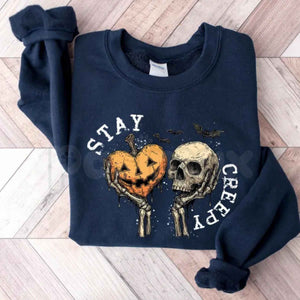 Stay Creepy Sweatshirt | Retro Spooky Halloween Crewneck — view 1