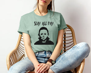 Slay All Day Halloween Graphic Tee — view 2