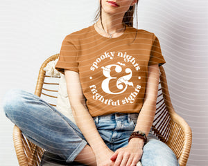 Spooky Nights and Frightful Sights Graphic Tee — view 1