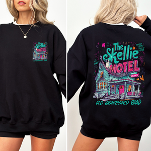 The Skellie Motel Halloween Front And Back Spooky Witches Limited Edition Sweatshirt — view 1