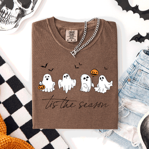 Tis The Season, Cute Ghosts Halloween Comfort Colors Tee — view 5