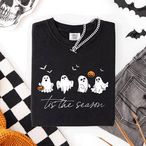 Tis The Season, Cute Ghosts Halloween Comfort Colors Tee — view 10