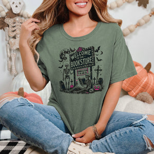Welcome To The Bookstore Comfort Colors Heavyweight Shirt | Halloween Bookworm Tee — view 8