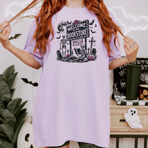 Welcome To The Bookstore Comfort Colors Heavyweight Shirt | Halloween Bookworm Tee — view 9