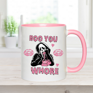 Scream Boo You Whore Halloween Coffee Mug — view 2