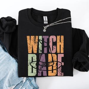 Witch Babe Halloween Mood Vibes Cozy Nightfall Mystic Spirit Edition Extra Sweatshirt — view 2