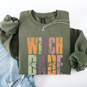 Witch Babe Halloween Mood Vibes Cozy Nightfall Mystic Spirit Edition Extra Sweatshirt — view 7