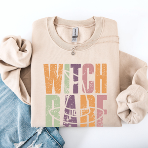 Witch Babe Halloween Mood Vibes Cozy Nightfall Mystic Spirit Edition Extra Sweatshirt — view 4