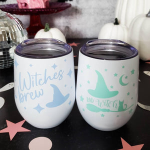 Witches Brew Pastel Halloween Wine Tumbler — view 4