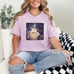 Wizard Cat Halloween Shirt – Funny Cat Meme Graphic Tee — view 18