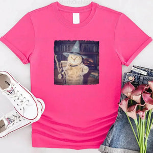 Wizard Cat Halloween Shirt – Funny Cat Meme Graphic Tee — view 21
