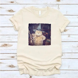 Wizard Cat Halloween Shirt – Funny Cat Meme Graphic Tee — view 23