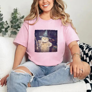 Wizard Cat Halloween Shirt – Funny Cat Meme Graphic Tee — view 8