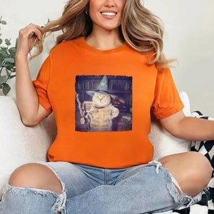 Wizard Cat Halloween Shirt – Funny Cat Meme Graphic Tee — view 14