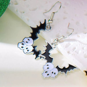 Halloween Bat Drop Earrings — view 2