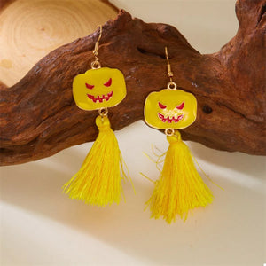 Halloween Ghost and Pumpkin Dangle Earrings — view 13
