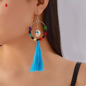 Halloween Ghost Tassel Drop Earrings — view 9