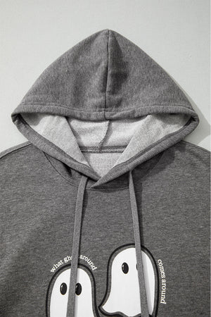 Halloween Ghost Graphic Print Oversize Hoodie — view 4