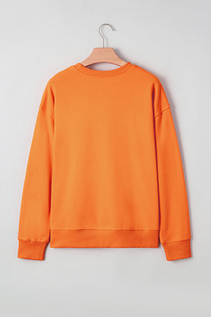Halloween Spooky Graphic Print Crew Neck Sweatshirt — view 3