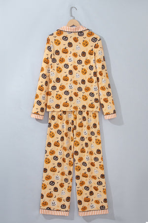 Halloween Pumpkin Top & Pants Pajama Set — view 3