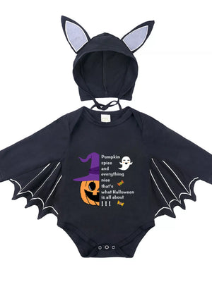 Children's Halloween Bat Bodysuit & Hat Costume Set — view 7