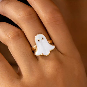 Halloween Ghost 18K Gold-Plated Ring — view 1